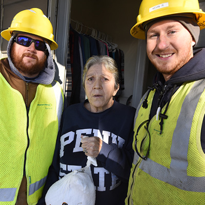 Natural gas workers delivered turkeys to neighbors in need.